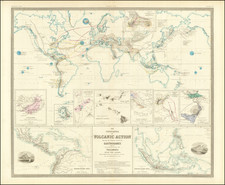 World and Geological Map By W. & A.K. Johnston