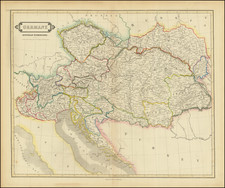 Austria, Poland, Ukraine, Romania, Czech Republic & Slovakia, Croatia & Slovenia and Northern Italy Map By Daniel Lizars