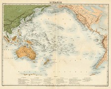 World and Pacific Map By Furne, Jouvet et Cie