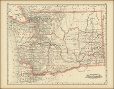 Washington Map By George F. Cram