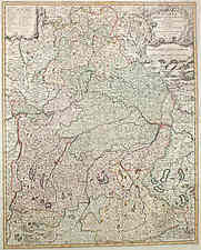 Europe, Austria and Germany Map By Johann Baptist Homann