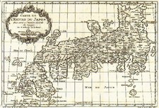 Asia and Japan Map By Jacques Nicolas Bellin