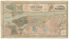 New York City Map By Joseph Hutchins Colton