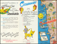 Pictorial Maps and San Diego Map By Oceanside Chamber of Commerce