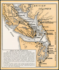 Washington and British Columbia Map By Maltby & Thurston