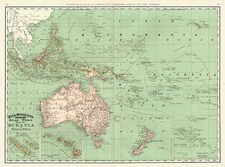 Asia, Southeast Asia, Australia & Oceania, Oceania and Hawaii Map By Rand McNally & Company