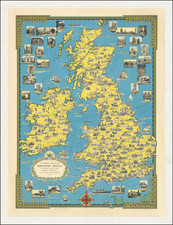 British Isles and Pictorial Maps Map By Ernest Dudley Chase