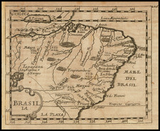 Brazil Map By Pierre Du Val / Johann Hoffmann