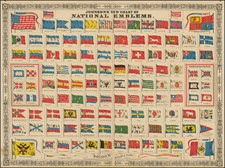 Johnson's New Chart of National Emblems By Alvin Jewett Johnson