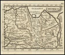 China, Central Asia & Caucasus and Russia in Asia Map By Pierre Du Val / Johann Hoffmann