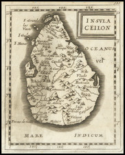 Sri Lanka Map By Pierre Du Val / Johann Hoffmann