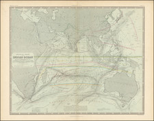 Indian Ocean Map By W. & A.K. Johnston / William Blackwood & Sons