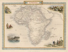 Africa and Africa Map By John Tallis