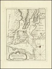 New York City and New York State Map By Jacques Nicolas Bellin