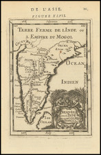 [ India ]   Presqu Isle De L'Inde Decale Golfe De Bengala By Alain Manesson Mallet