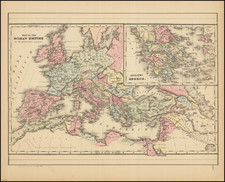 Europe, Mediterranean and Greece Map By Samuel Augustus Mitchell