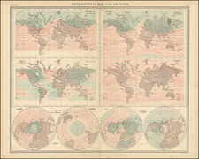 World and Natural History & Science Map By Alexander Keith Johnston