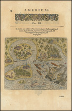 (Sao Vicente) Americae : De Consilio inito Insulam S. Vincentii petendi, quam Lusitani possident By Theodor De Bry