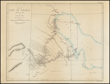 Arabian Peninsula Map By Royal Geographical Journal