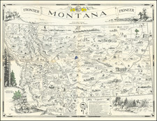 Montana and Pictorial Maps Map By Irvin Shope