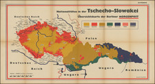 Czech Republic & Slovakia and World War II Map By Deutschen Verlag