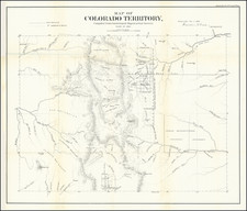 Map of Colorado Territory, Compiled from Government Maps & Actual Surveys.  Made In 1861 By General Land Office