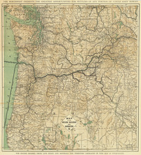 Idaho, Oregon and Washington Map By Poole Brothers