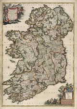 Ireland Map By Frederick De Wit