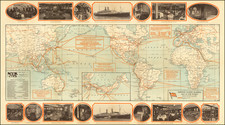 World Map By NYK Line / Poole Brothers