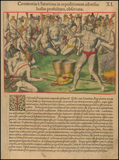 [ Florida Indians ]  Ceremonia a Saturioua in expeditionem adversus hostes profecturo, observatae. XI By Theodor De Bry