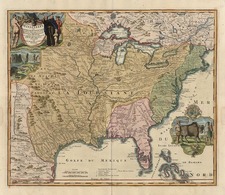 United States, South, Southeast and Midwest Map By Johann Baptist Homann