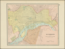 Virginia Map By George F. Cram