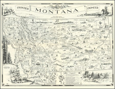 Montana and Pictorial Maps Map By Irvin Shope