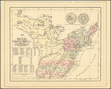 United States Map By Samuel Augustus Mitchell Jr.