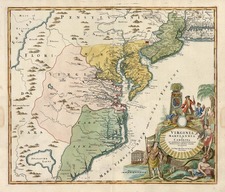 Mid-Atlantic and Southeast Map By Johann Baptist Homann