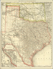 Texas and Oklahoma & Indian Territory Map By Rand McNally & Company