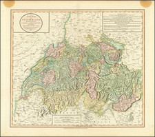 Switzerland Map By John Cary