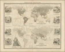 World Map By W. & A.K. Johnston