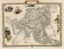 Asia and Asia Map By John Tallis