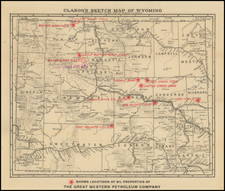 Wyoming Map By The Clason Map Company