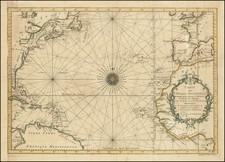 Atlantic Ocean Map By Jacques Nicolas Bellin