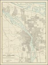 Oregon Map By George F. Cram