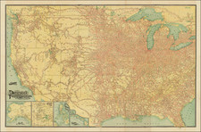 United States Map By New England Railway Publishing Company