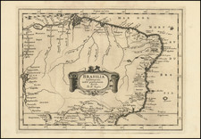 Brazil Map By Nicolas Sanson / Adam Friedrich Zurner