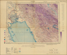 Middle East, Arabian Peninsula and Persia & Iraq Map By Geographical Section, War Office (UK)