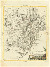 Brazil and Paraguay & Bolivia Map By Antonio Zatta