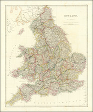 England Map By John Arrowsmith