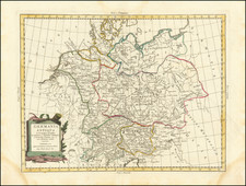 [ Tribal Germany ]   Germania Antiqua in IV magnos populaos in minores et minimos distincta et Regiones Danubium…1785 By Antonio Zatta