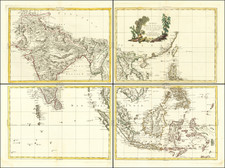 India, Southeast Asia, Philippines, Indonesia and Thailand, Cambodia, Vietnam Map By Antonio Zatta