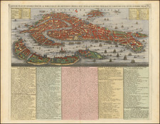 [Venice]  Carte Du Plan De Venise, L'Etat De Sa Noblesse . . . By Henri Chatelain